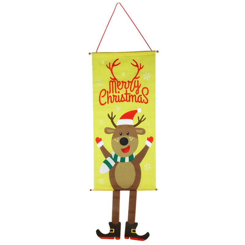 1pcs hanging C Рождественские украшения для дома, украшения, гирлянда, год, Ноэль, очки, Рождество, дверь, Декор, подвесная ткань, рождественские подарки - Цвет: 1pcs hanging C