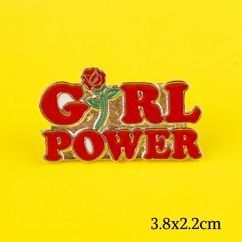 

Girl Power Enamel Custom Pins Feminism Brooches Badges Jacket Jean Shirt Lapel Pin Clothes Bags Creative Jewelry Gift For Girls