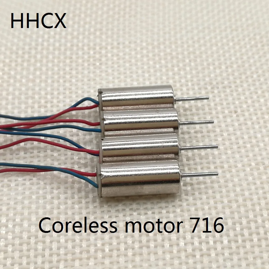 4 шт./лот микро без сердечника двигатель 716 для DIY вертолета 3.7VDC 45000 об/мин 7*16 мм 7 x 16