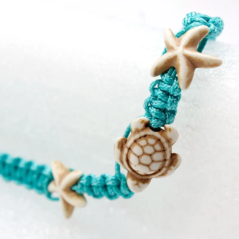 

Marine breath Turtle Female Anklets Barefoot Crochet Sandals Foot Jewelry Leg New Anklets On Foot Ankle Bracelets For Women