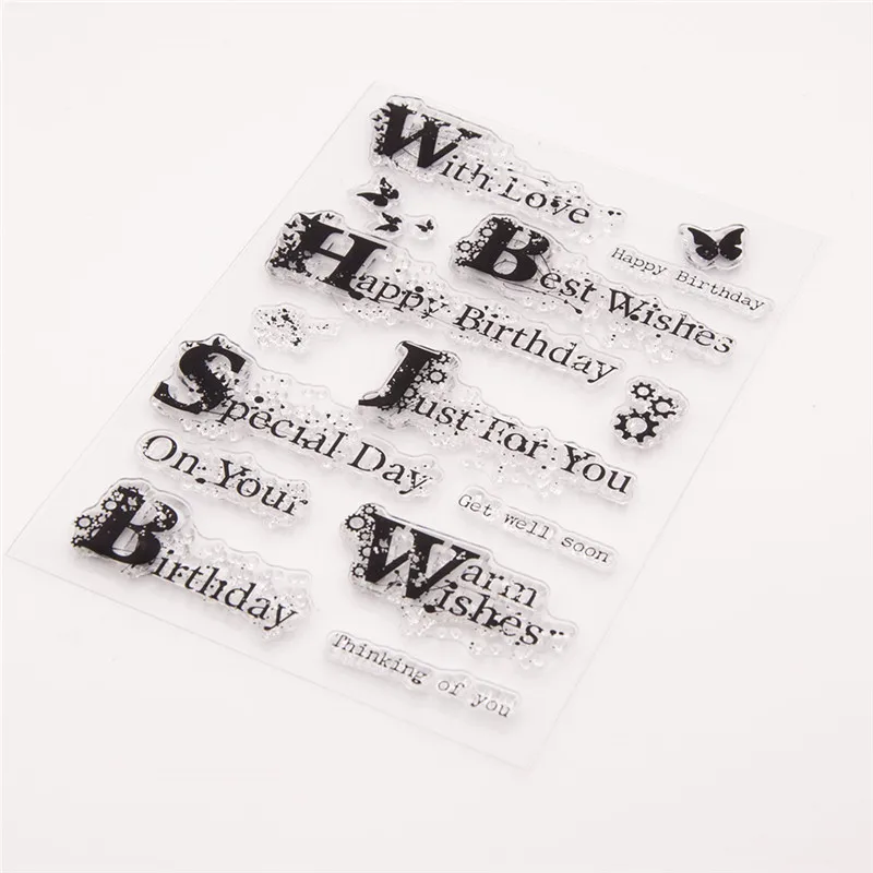 С любовью наилучшие пожелания день рождения прозрачные штампы для изготовления