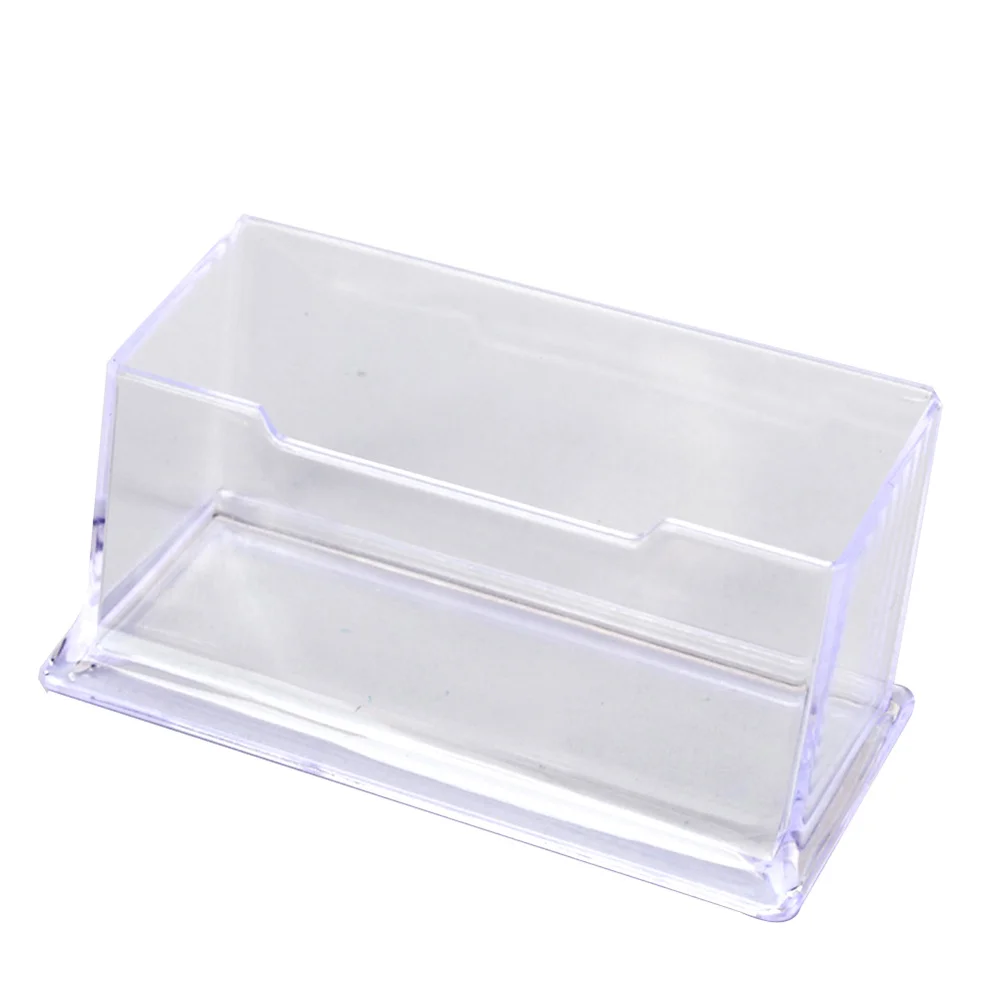 

2pcs Acrylic Case Display Stand Business Case Transparent Business Holder for Exhibition Supplies (Single Compartment Case + Pen