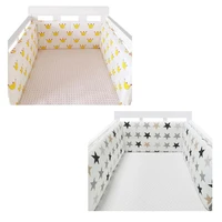 breathable baby crib bumper soft cotton liner for newborn bed one piece baby crib fence cotton bed protection railing bumper