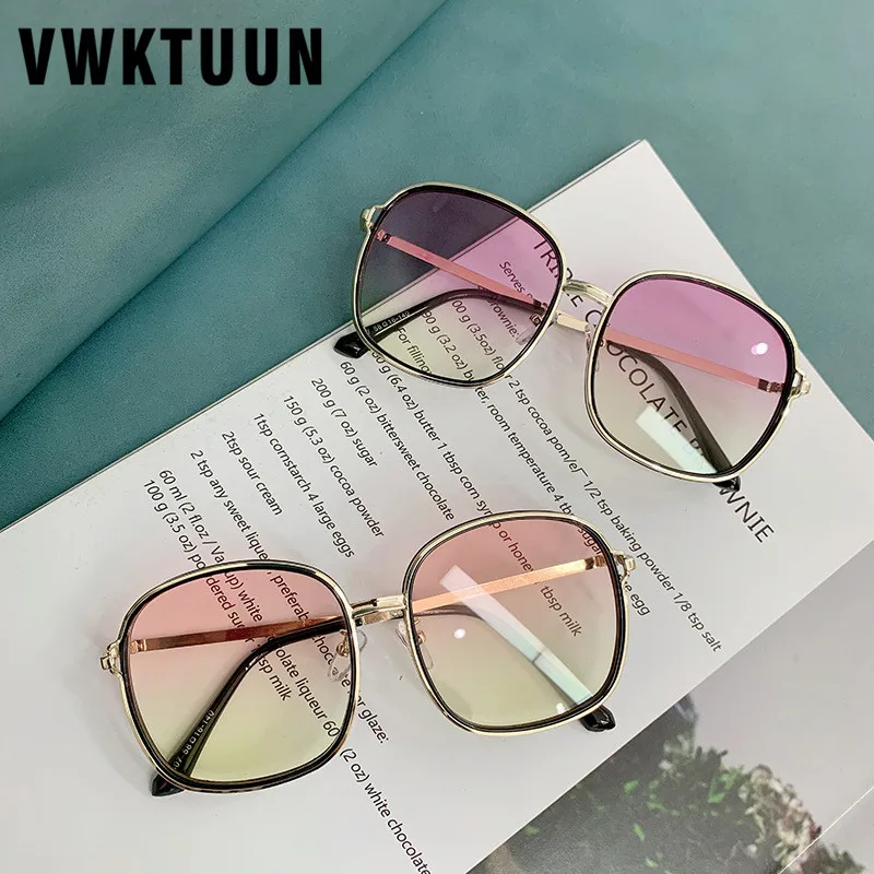 VWKTUUN Овальный Винтаж солнцезащитные очки Для женщин Для мужчин точки Карамельный цвет кадра солнцезащитные очки для женщин открытый круглый оттенков UV400 очки