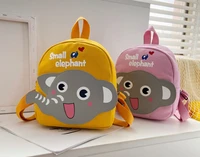 kawaii baby elephant backpack cute kingdergarten school bag canvas material toy elephant shoulders bag for kids large capacity