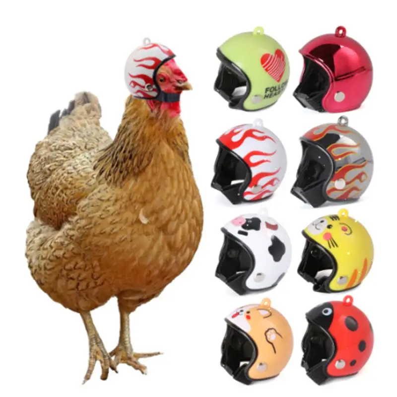 

Chicken Helmet Small Pet Hard Hat Bird Duck Quail Hat Headgear Pet Chicken Helmet Birds Head Helmet Pet Supplies 1 Pcs
