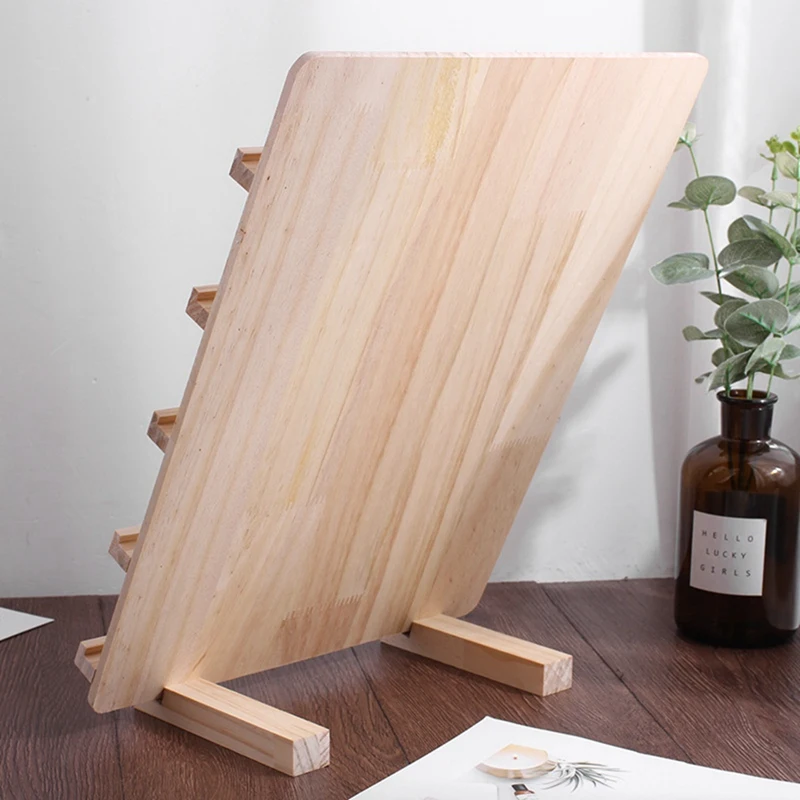 

2Pcs Wood Jewelry Display Necklace Charms Jewelry Display Tray Pendant Earrings Card Style Pendant - 4 Layers & 3 Layers