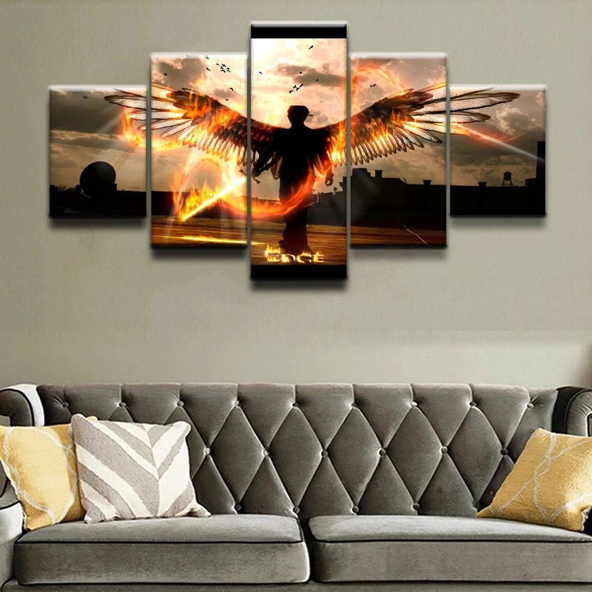 Холст Картина аниме Ангел HD печати живопись Современная на холсте Wall Art Украшение