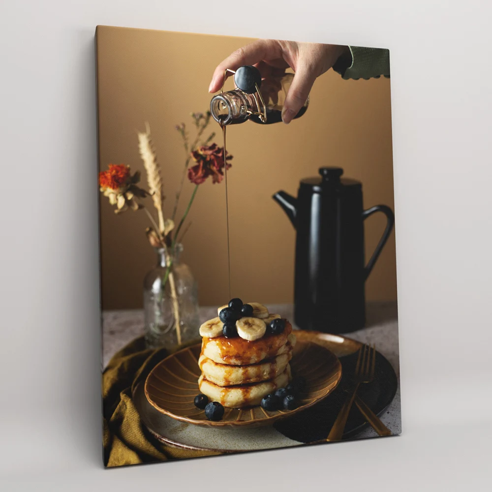 Постер на холсте декор для дома картина интерьера &quotЕда - блинчики&quot кухню