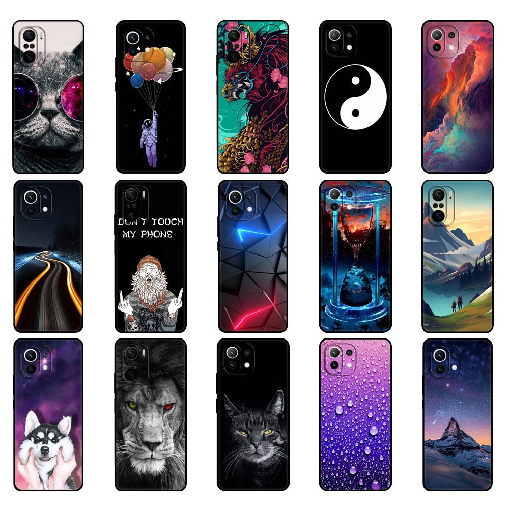 For xiaomi Mi 11 / Mi 11 Lite 5G NE 4G / Mi 11i / Mi 11 Ultra Case Phone Back Cover xiaomi11 Mi11 i Xiomi 11Lite black tpu case