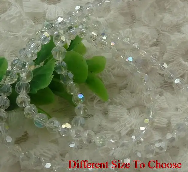 

4mm 6mm 3mm 1000Pcs/lot strand Faceted Glass Cuts Looses Crystal Beads Colored white clear AB black white vh4 bead