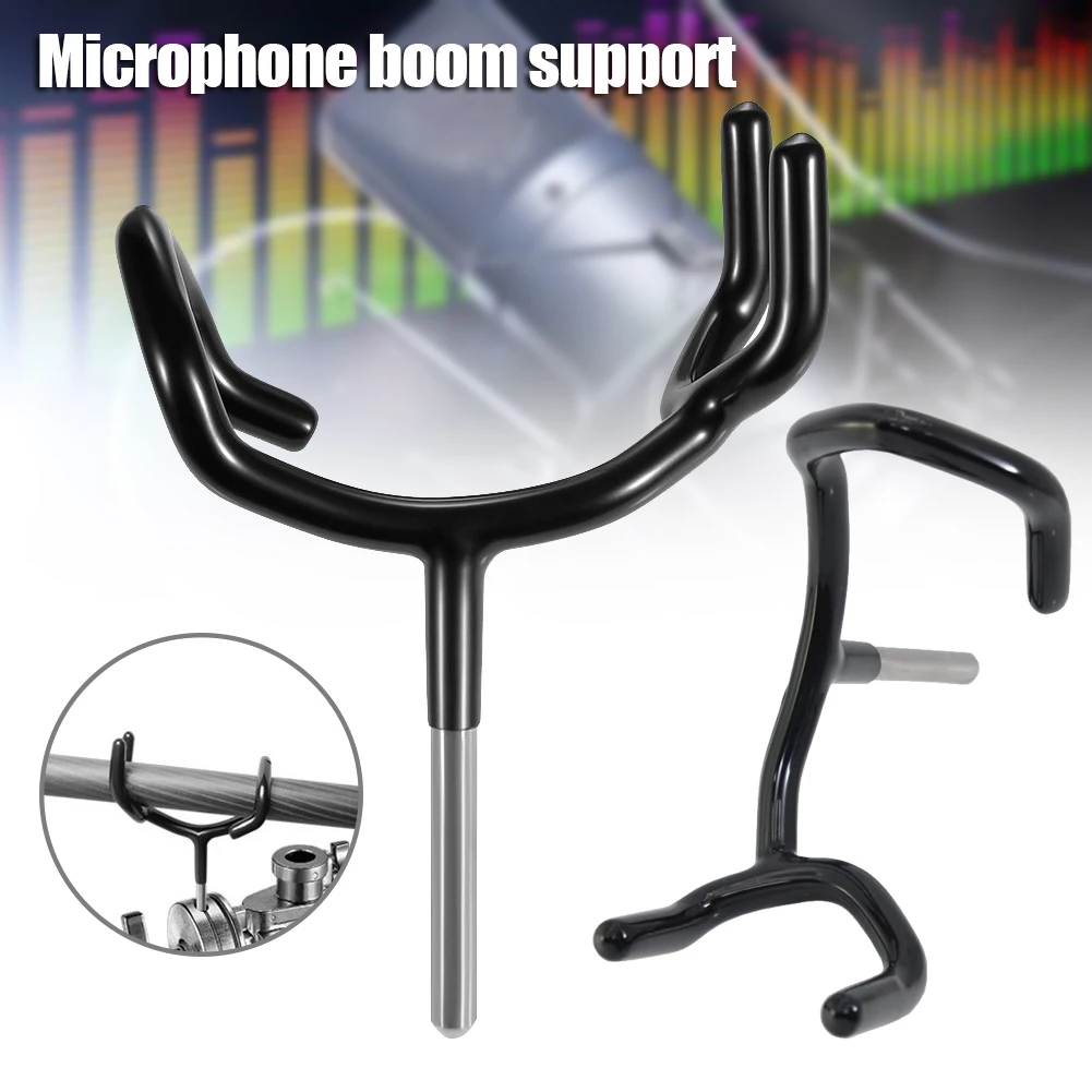

Black Metal Microphone Boompole Support Holder Aluminum Alloy Mounting Clamp for C-Stand Microphone Stand AS99
