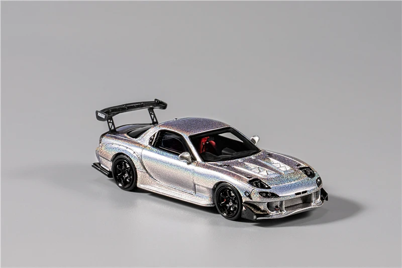 

YM модель 1:64 Mazda RX-7 Amemiya Widebody, симфонические цвета, единороги, модель автомобиля из смолы