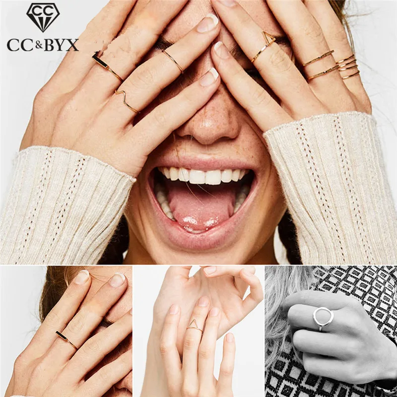 Кольца CC для женщин модные украшения из серебра кольцо с золотым покрытием пробы