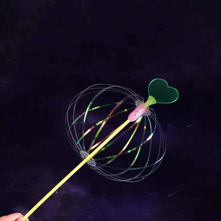 

Funny Magic Toy Sparkling Spindle Wand Amazing Rotate Colorful Bubble Shape Glow Stick Toys For Kid Children Gifts DC112