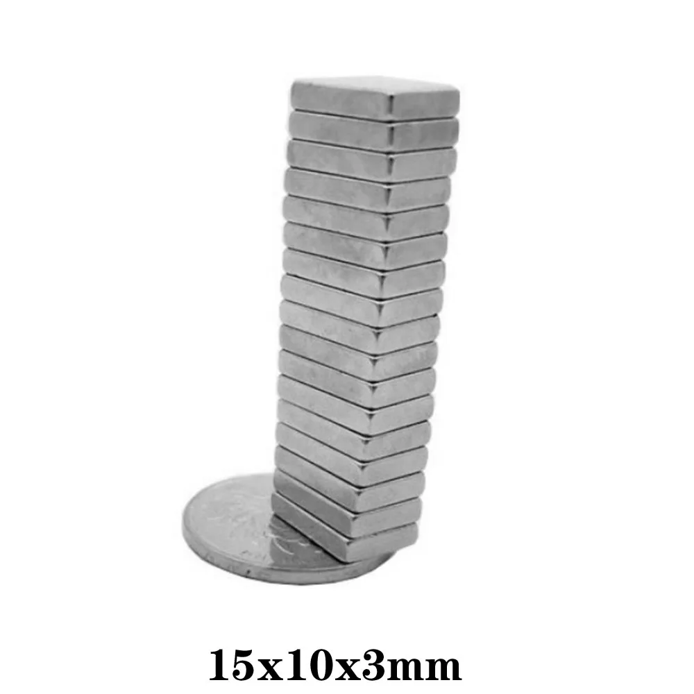 10~150pcs 15x10x3 Quadrate Powerful Magnet 15mm x10mm Permanent block 15x10x3mm Strong Neodymium Magnets 15*10*3