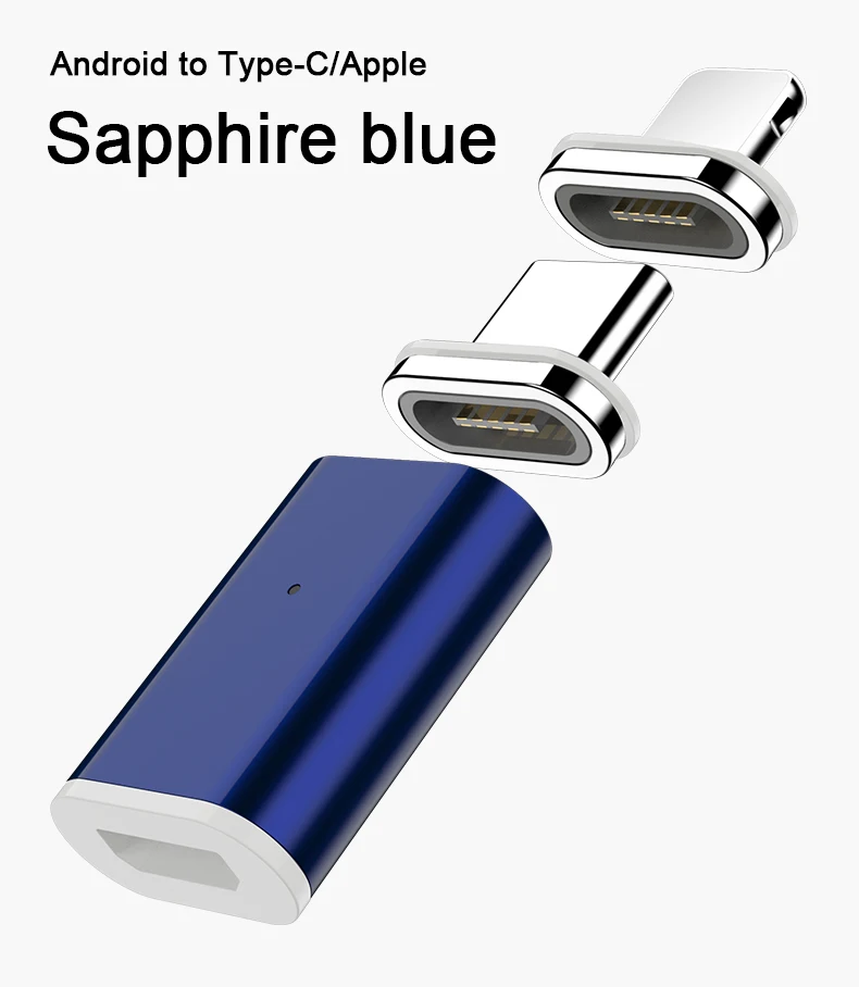 Магнитный USB C адаптер для iPhone XS X XR 8 7 поддержка QC3.0 8 Pin Micro usb type C зарядный разъем адаптер для huawei samsung