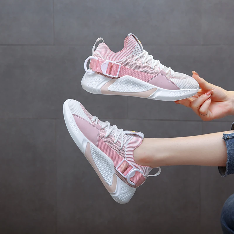 Женская Повседневная обувь Модные дышащие прогулочные сетчатые кроссовки на