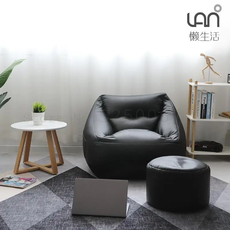 Диван-стул для одной спальни сетчатый красный кожаный мешок отдыха на балконе