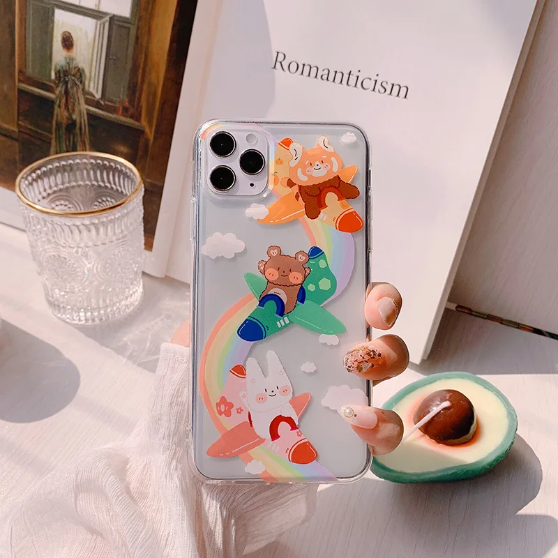 Милый корейский Ретро чехол для телефона iPhone 11 Pro Max XR XS X 7 7Plus 8 Plus силиконовый