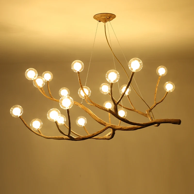 

2021 Modern Nordic Resin Iron Glass Bubble Chandelier Light Fixture For Restaurant Bedroom Decorate Loft Hanging Lamp