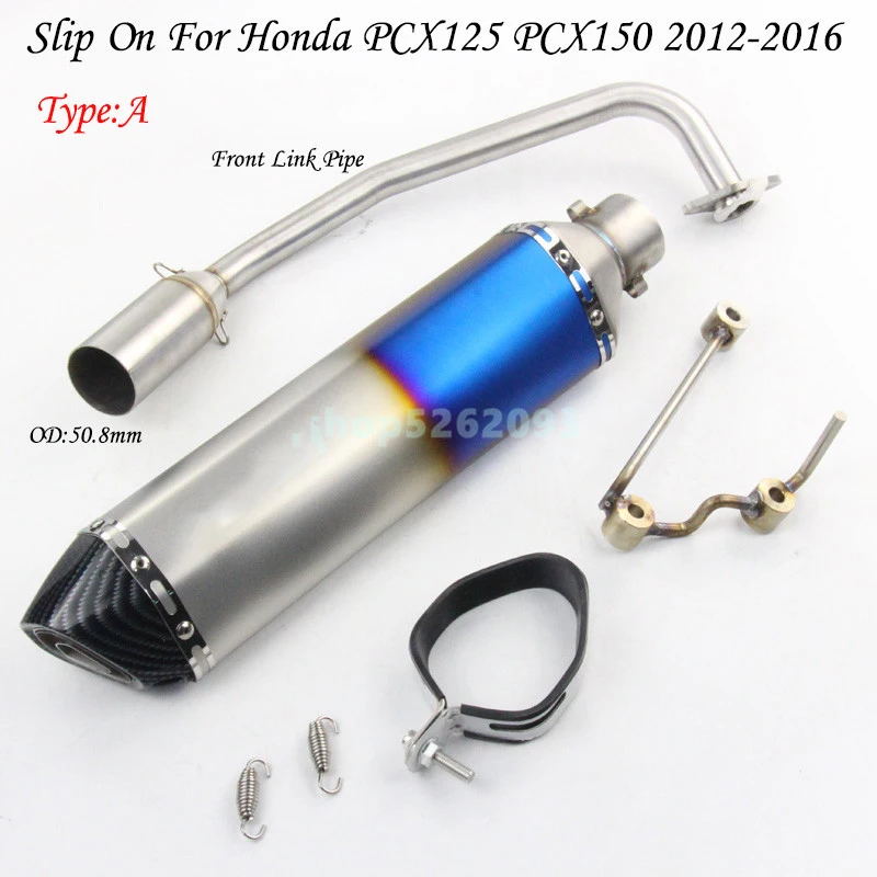 Slip on выхлопных газов для Honda PCX125 PCX150 2012 2013 2014 2015 2016 полный мотоцикл выхлопной