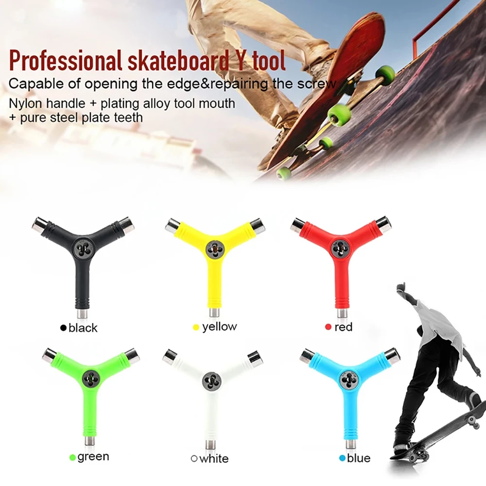 

All-in-one Skateboard Y Tool Screwdriver Multifunctional Longboard Scooter Mini Wrench Spanner Skateboard Adjusting Skates Tools