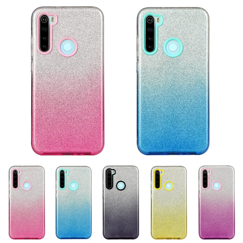 Блестящий блестящий чехол для телефона OPPO Reamle 5 Pro Чехол 3 в 1 градиентный ТПУ