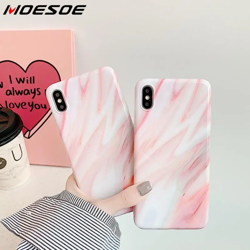 MOESOE чехол для телефона с мраморным рисунком воды iPhone 11 Pro Max XS XR 7 8 plus мягкий