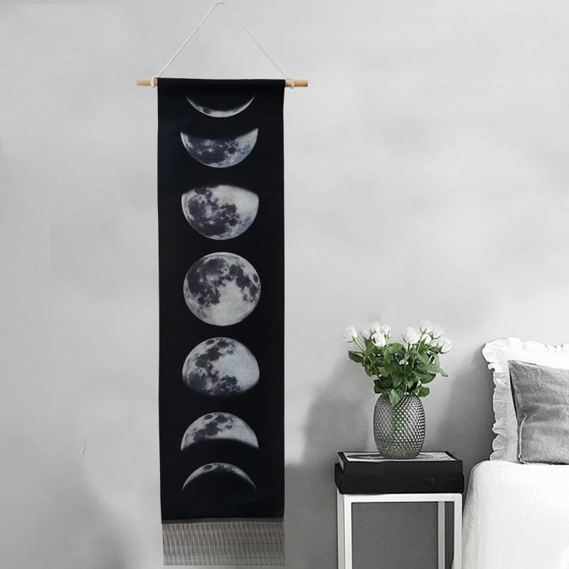 Lunar Eclipse Cycle Moon Wall Hanging Room Carpet Dorm Tapestries Art Home Decoration Accessories | Дом и сад