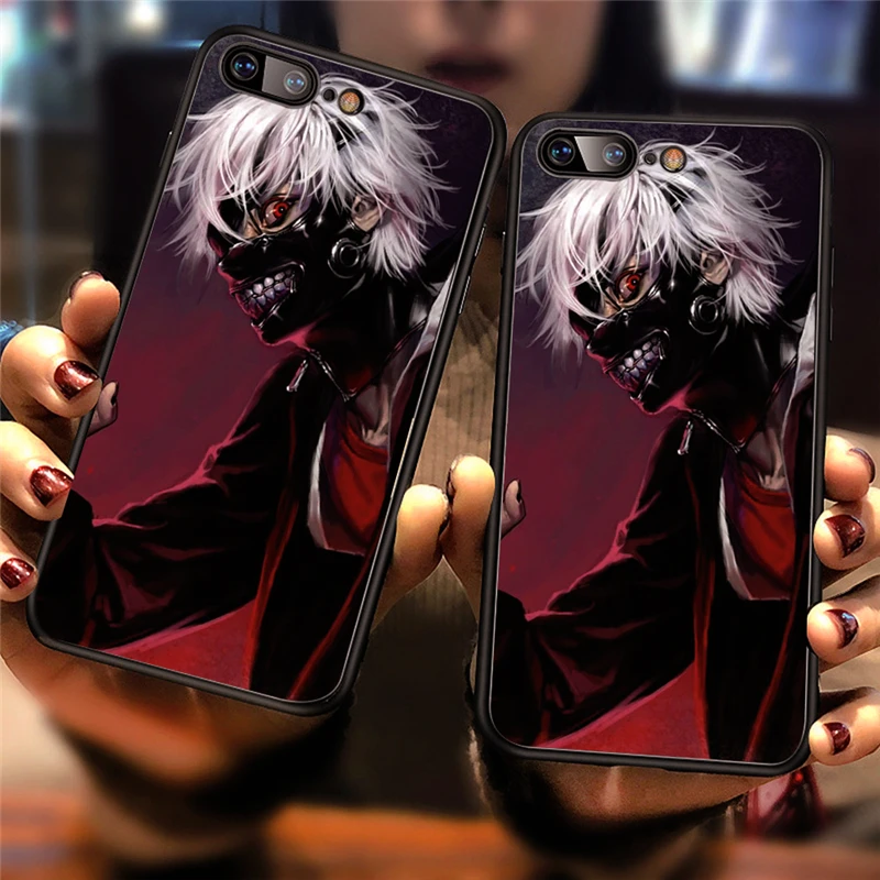 Аниме, Токио, вампиры Узорные Черный Мягкий чехол для телефона Coque для Apple iPhone 5 5S SE 6 6s 7 8 Plus 10 XS XR XSMAX