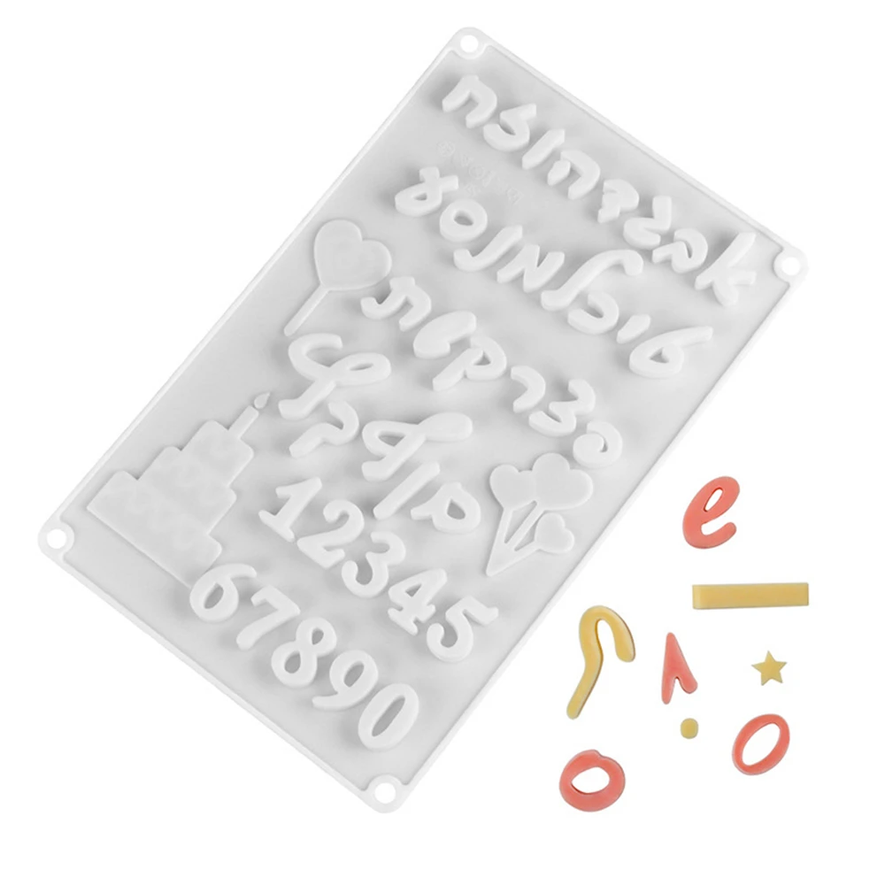 Креативные ивритские буквы арабские цифры DIY силиконовые формы для шоколада