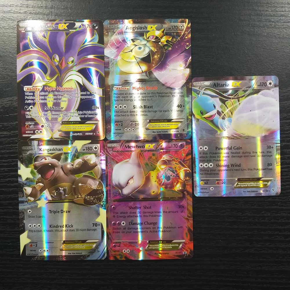 TAKARA TOMY Pokemon Cards 100 шт. флэш-карты коллекции битва сияющая карточная настольная игра
