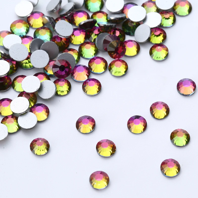 

SS3-SS30 Rainbow Rhinestones For Nails 3d Flatback Glass Strass Non Hotfix Crystal Charm Nail Art Glitter Decorations