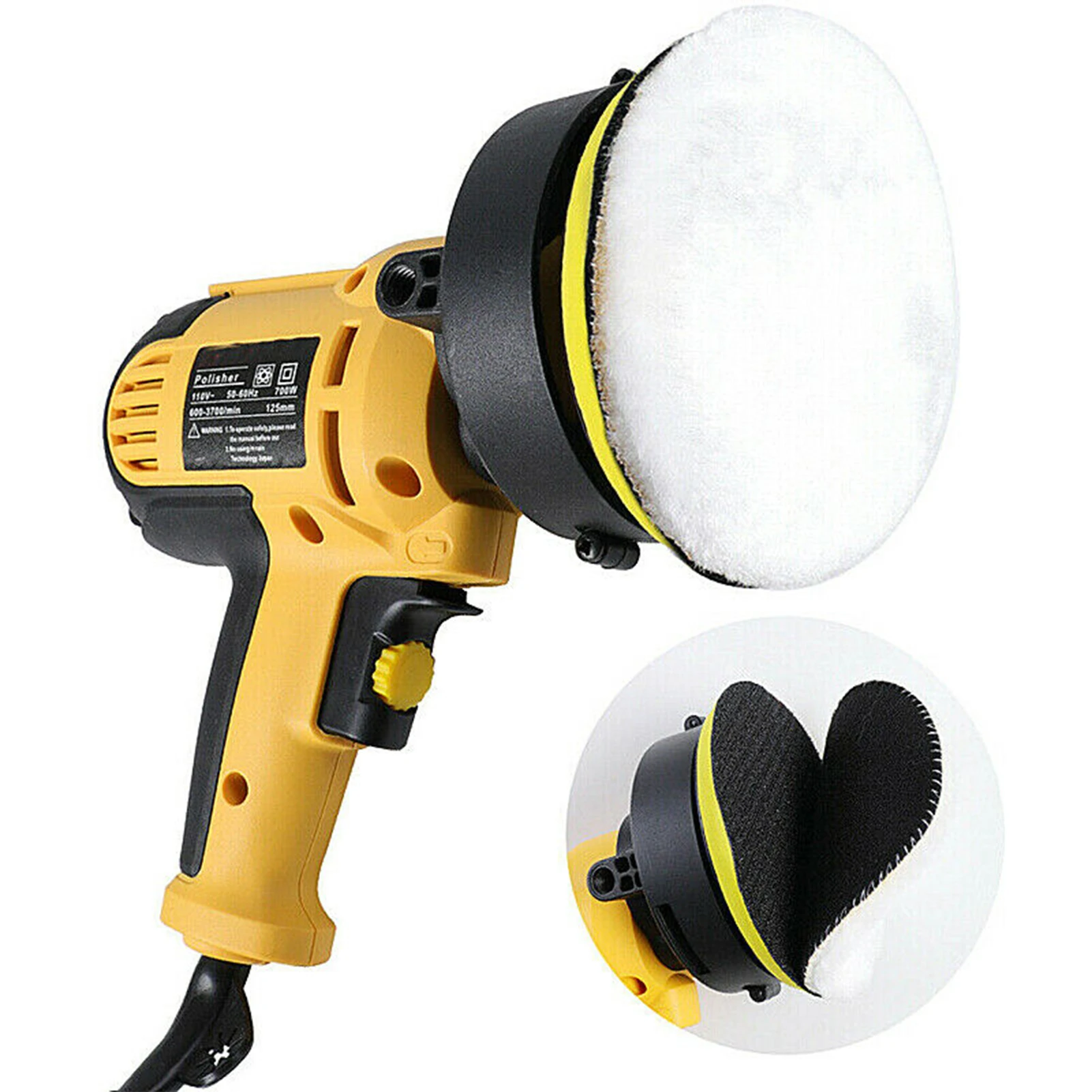 

14 шт. вращающийся Автомобильный полировщик 600 Вт буферная фотомашина-об/мин 5 дюймов губчатая накладка набор для швабры уход за автомобилем ...