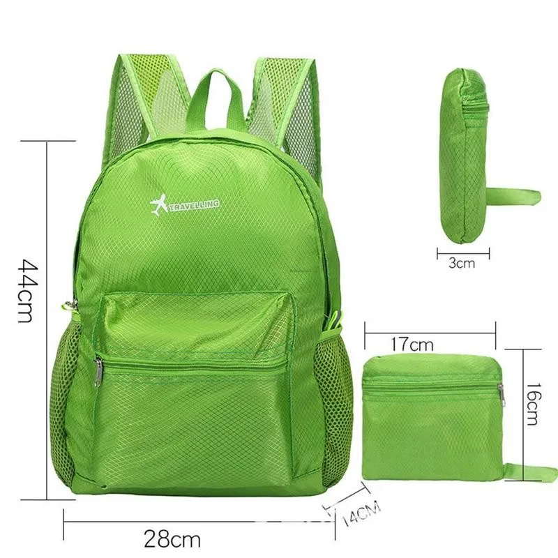 

Camping Foldable Outdoor Backpack Sports Travel Package Training Class School Bag Large Capacity Adjustable Stap Unisex Rucksack