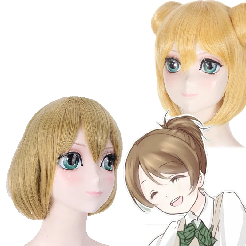 

Парик для косплея Love Live Koizumi Hanayo, желтые волосы, парики для ролевых игр, для тематической вечеринки, карнавальные костюмы, парики для девочек