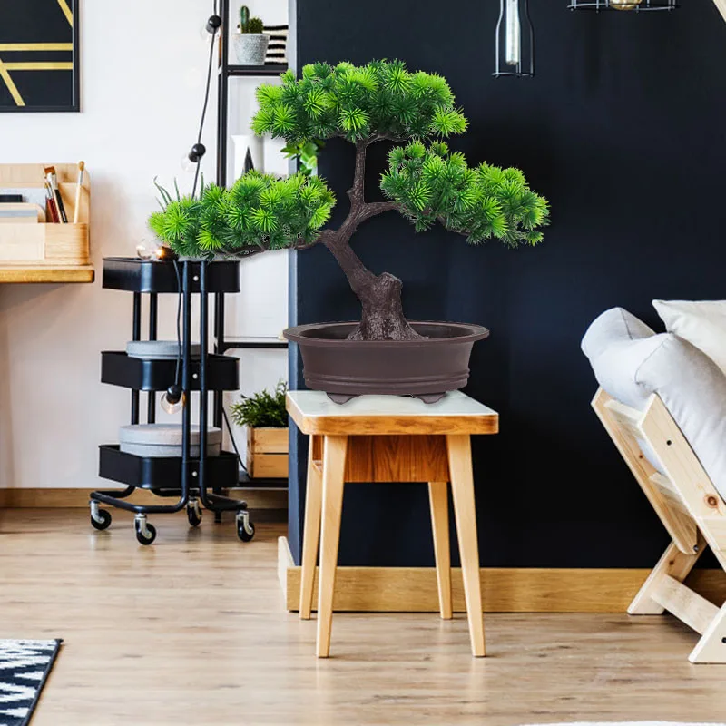 

Simulation Bonsai Welcoming Pine Potted Green Pine for Home Decorations Desktop Ornaments B2Cshop