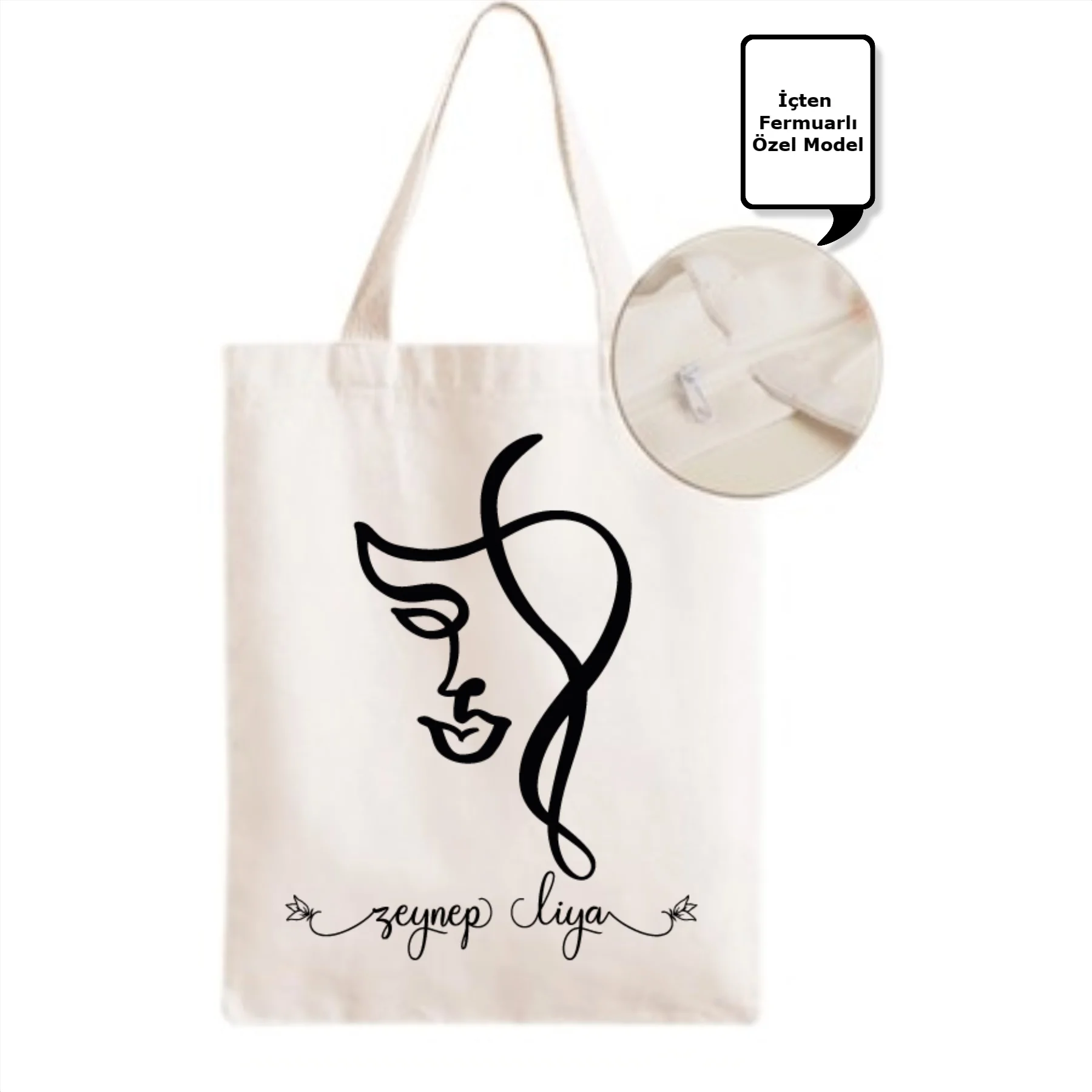 

Personalized Abstract Face Themed Zipper Cloth Bag-6