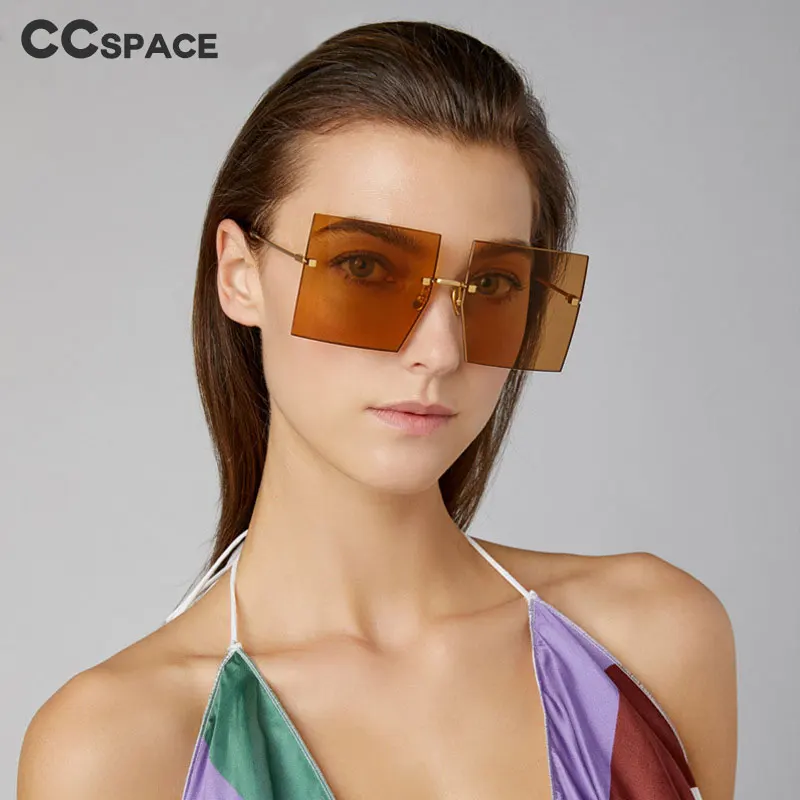 47140 квадратные безрамные негабаритные солнцезащитные очки для мужчин и женщин