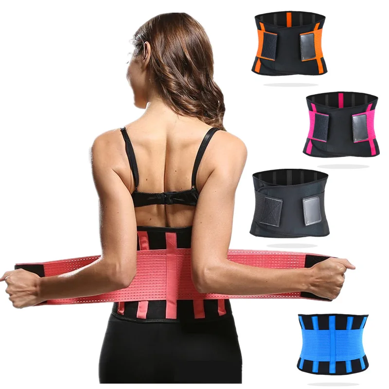 

Adjustable Waist Back Support Waist Trainer Trimmer Belt Sweat Utility Belt for Sport Gym Fitness Weightlifting Tummy Slim Belts