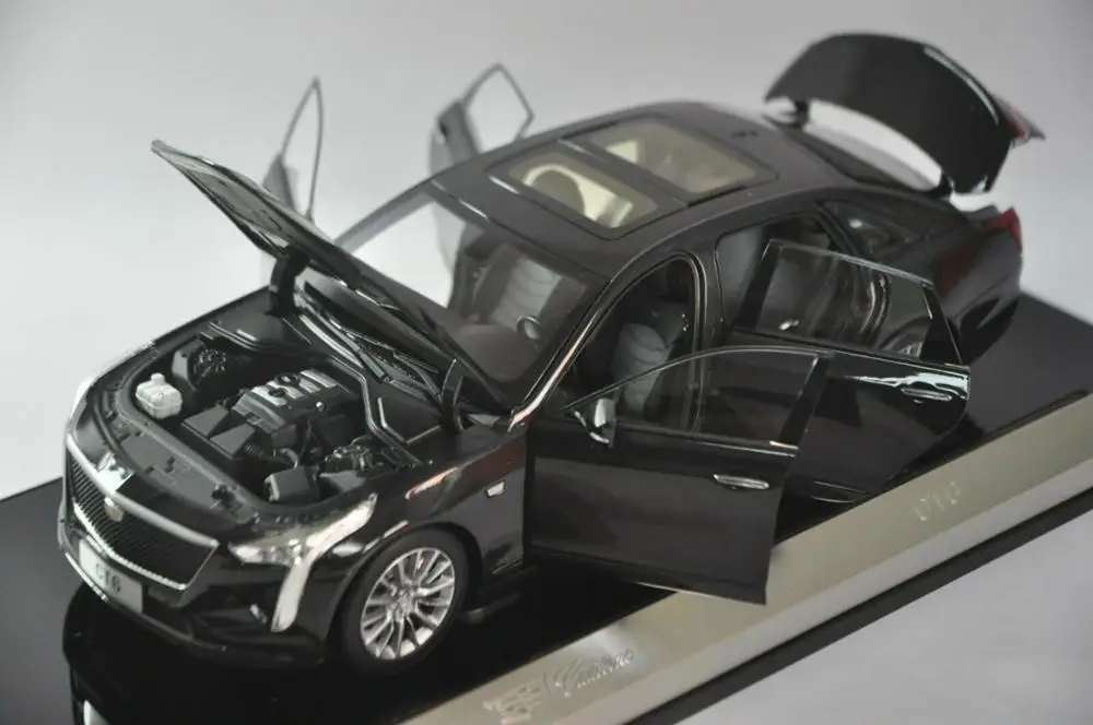 1:18 Модель литья под давлением для GM Cadillac CT6 2019 черный седан игрушечный автомобиль