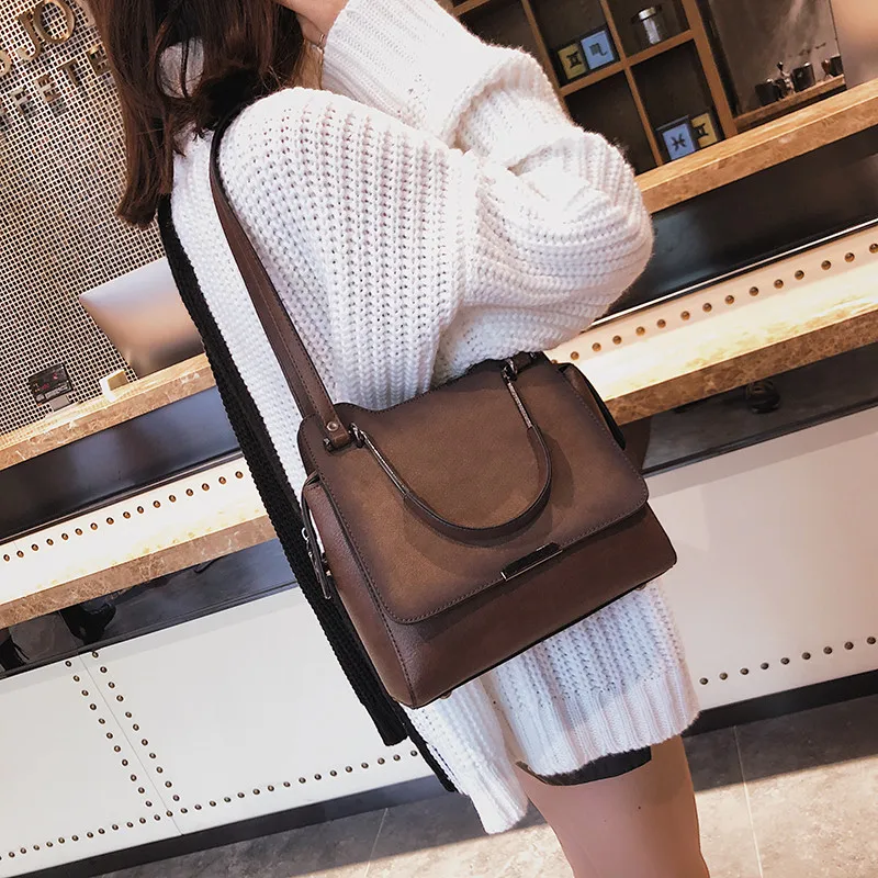 Винтажные матовые сумки через плечо для женщин сумка мессенджер женская тоут