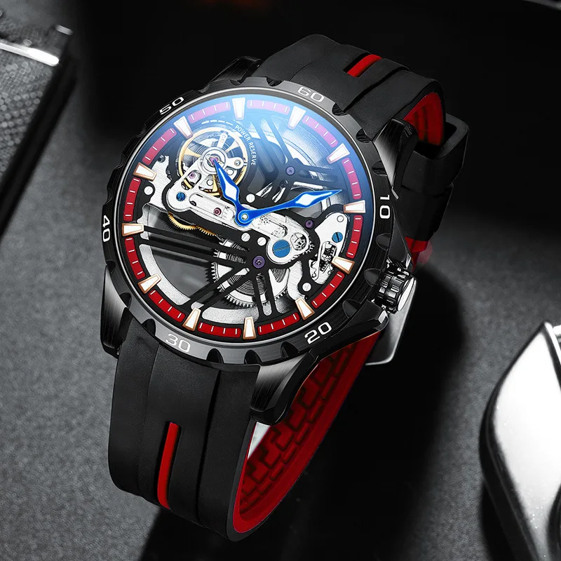 

AiLANG Mens Watch 007 Luxury Automatic Mechancial Stianless Steel Waterproof Multifunction Business Wristwatch Watch