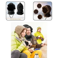 fashion knit cap universal cotton all round warmth knit cap with scarf beanie hat skull cap