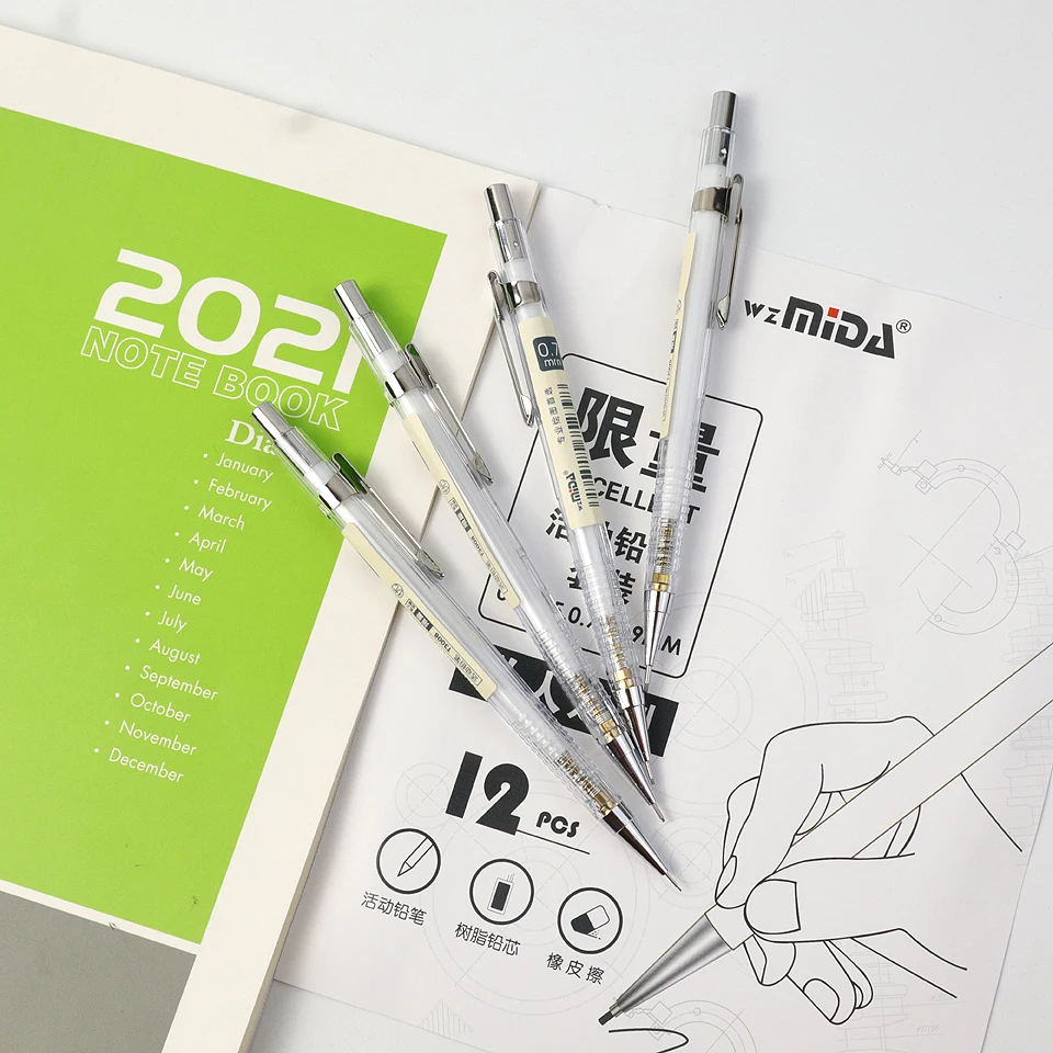 Набор механических карандашей HB 0 3/0 5/0 7/0 9 мм |