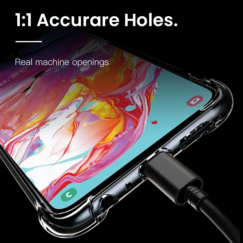 Противоударный чехол из ТПУ для Samsung A50 A70 A40 A30 A20 A10 прозрачный Note 10 9 8 Galaxy S10 S9 S8 Plus M30