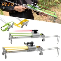 hunting powerful slingshot metal telescopic rod folded portable high precision catapult bow outdoor fun distance shooting game