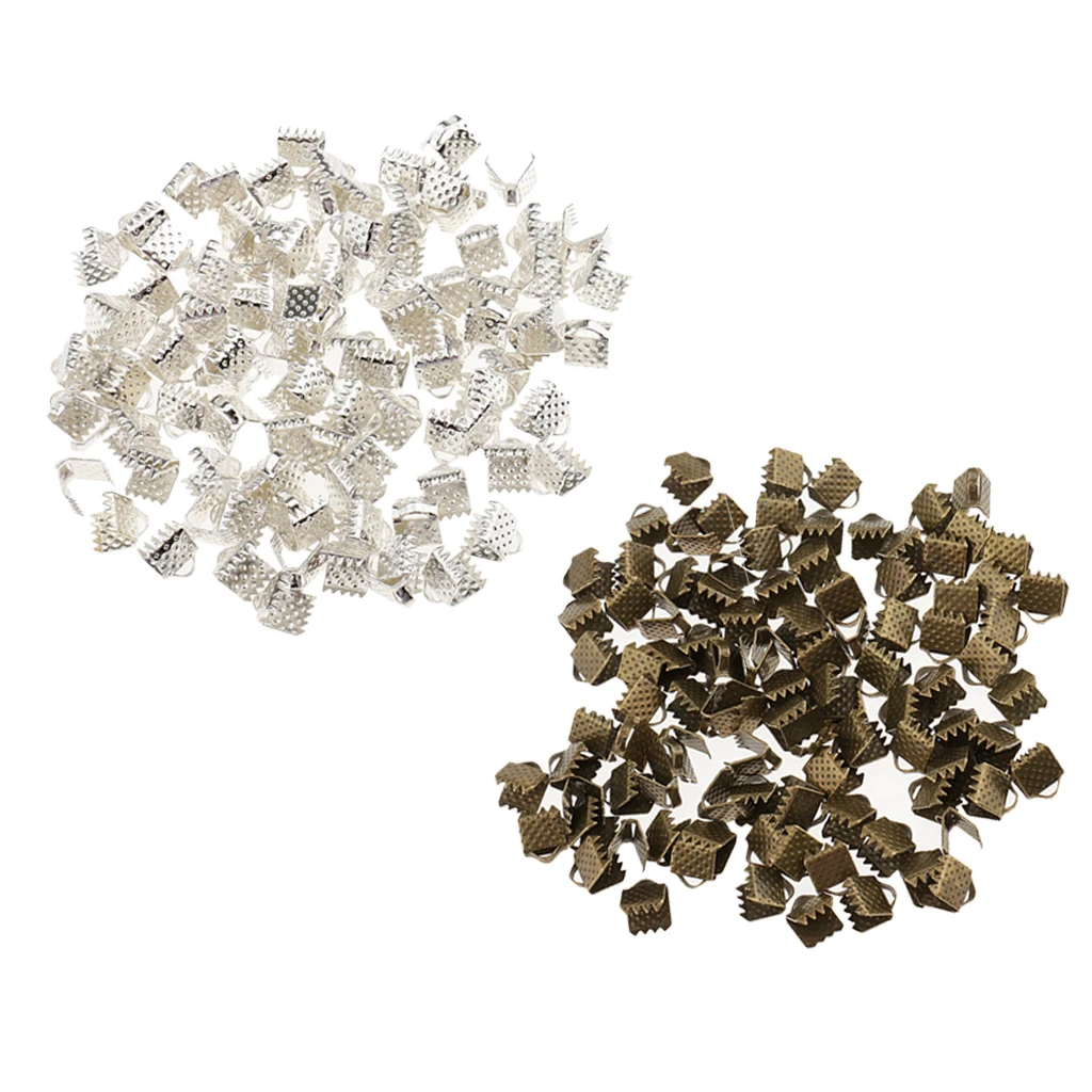 Обжимные застежки для ожерелья сделай сам 200 шт. фурнитура изготовления чокеров