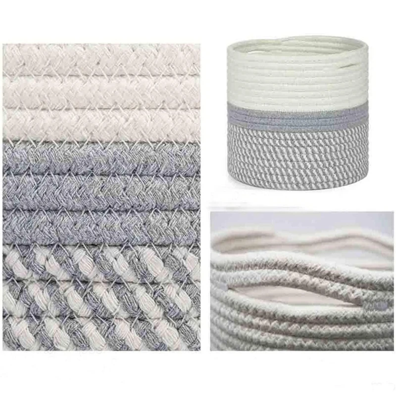 Деревенская плетеная веревка цветочный горшок комнатный контейнер для растений